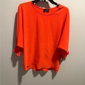 Lux Women's Bold Orange Blouse